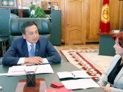 Торага Жогорку Кенеша КР А.Жээнбеков принял главу Представительства ЕБРР в Кыргызстане Ларису Манастырли