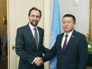 Торага Жогорку Кенеша КР Ч. Турсунбеков встретился с Верховным комиссаром ООН по правам человека Зейдом Раад Аль Хусейном