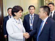 Торага Жогорку Кенеша КР Ч. Турсунбеков встретился с Вице-Президентом Швейцарской Конфедерации Дорисой Лойтхардом