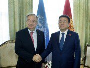 Торага Жогорку Кенеша Чыныбай Турсунбеков встретился с Генеральным секретарем ООН Антониу Гутеррешем