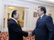 Торага Жогорку Кенеша КР А. Жээнбеков принял парламентскую делегацию во главе с членом Палаты представителей Парламента Японии К. Танака