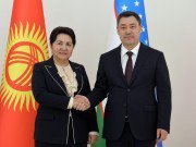 Президент Садыр Жапаров встретился с Председателем Сената Олий Мажлиса Узбекистана Танзилой Нарбаевой Президент Садыр Жапаров встретился с Председателем Сената Олий Мажлиса Узбекистана Танзилой Нарбаевой