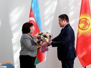 Торага Талант Мамытов провел встречу с Председателем Милли Меджлиса Азербайджанской Республики Сахибой Гафаровой